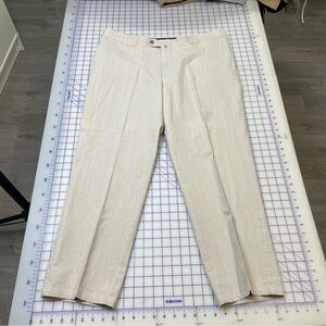Men's Cream Dress Trousers - Classic Tailored Fit